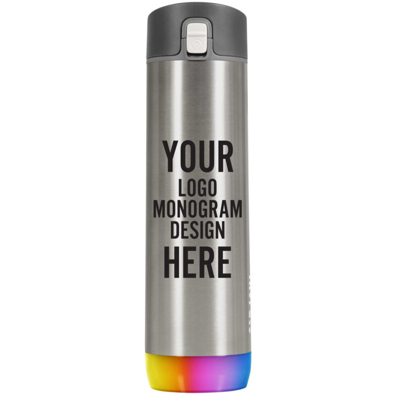 Personalized Hidrate 21 oz Smart Water Bottle with Chug Lid - Stainless