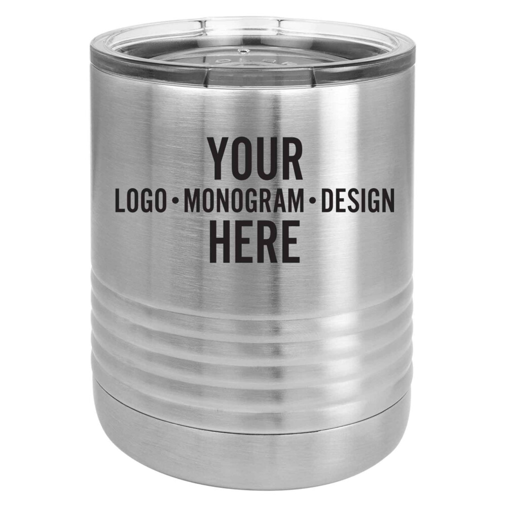 Personalized 10 OZ Stainless Steel Lowball Tumbler with Name Monogram Cup 