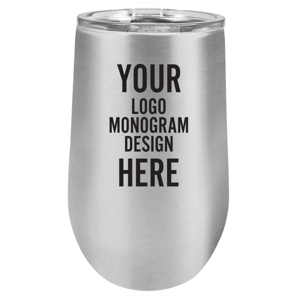 Engraved 16 Oz. Vacuum Insulated Stemless Tumbler With Lid
