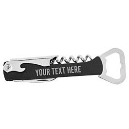 Text each side Any Image Personalised Wine Corkscrew Bottle Opener