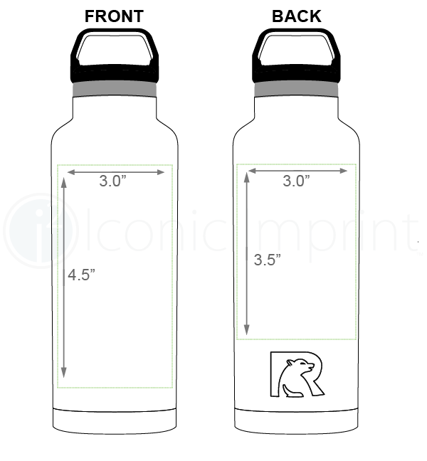 Water Bottle - Single-Use Dimensions & Drawings